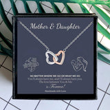 Mother& Daughter Linked Hearts Necklace