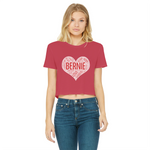 Bernie Heart Classic Women's Cropped Raw Edge T-Shirt