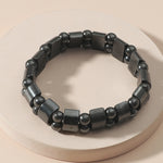 Black Beads Elastic Magnet Micro Beaded Bracelet