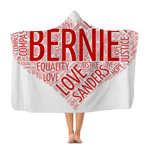 Bernie Heart Classic Adult Hooded Blanket