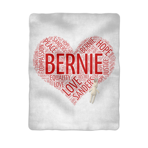 Bernie Heart Sublimation Baby Blanket