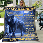 To My Daughter Letter Printed Quilts Fleece Blankets