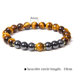 Tiger Eye Beads Charm Bracelet