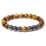Tiger Eye Beads Charm Bracelet