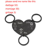 Personalized Heart Puzzle Key Chain